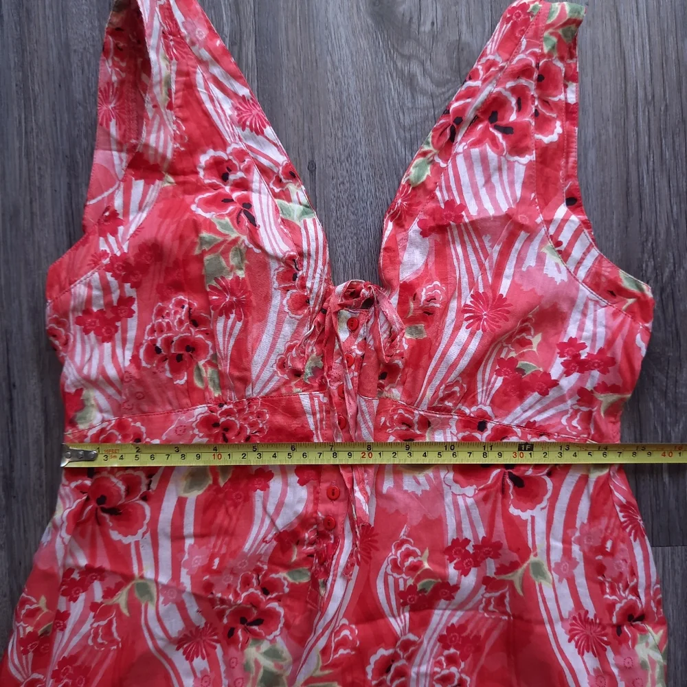 Raviya pink sundress at the front with buttons at the back with elastic size S - Picture 8 of 16